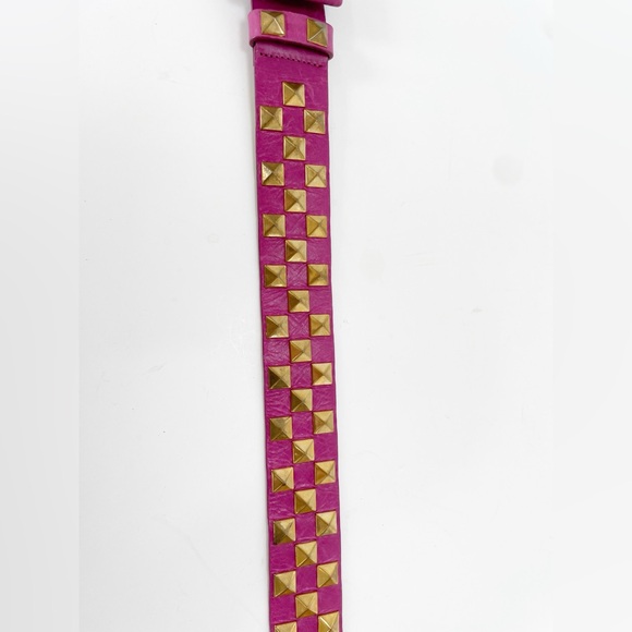 Streets Ahead Studded Leather Roger Belt Pink Gold Large Rare - Picture 10 of 16